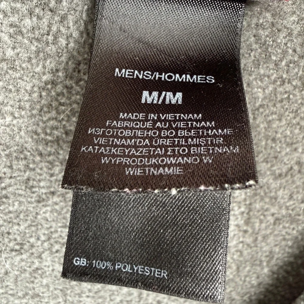 The North Face Fleece Pullover Shirt Mens Medium Gray 1/4 Zip Chest Pocket Top